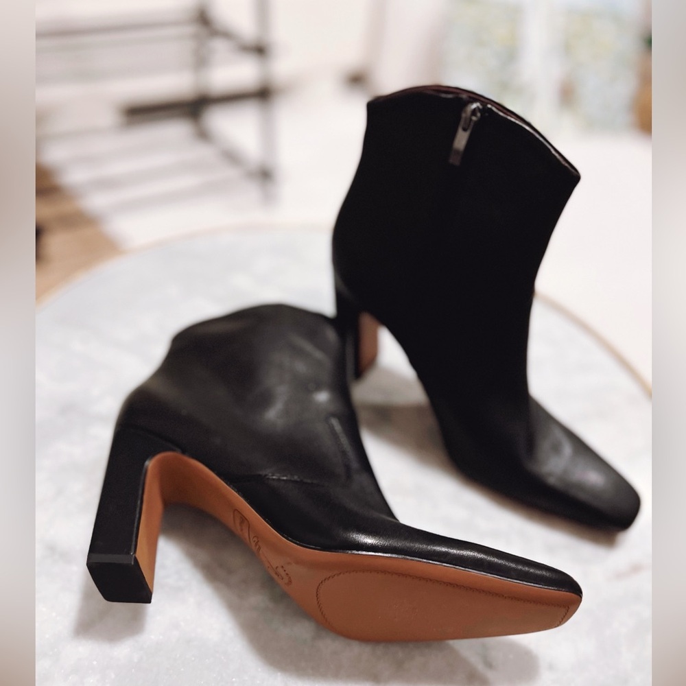 Franco Sarto Black Heeled Boots never worn